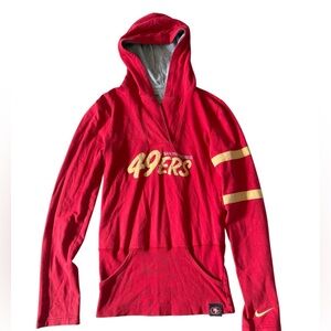 Nike Red and Gold 49ers Hoodie XS